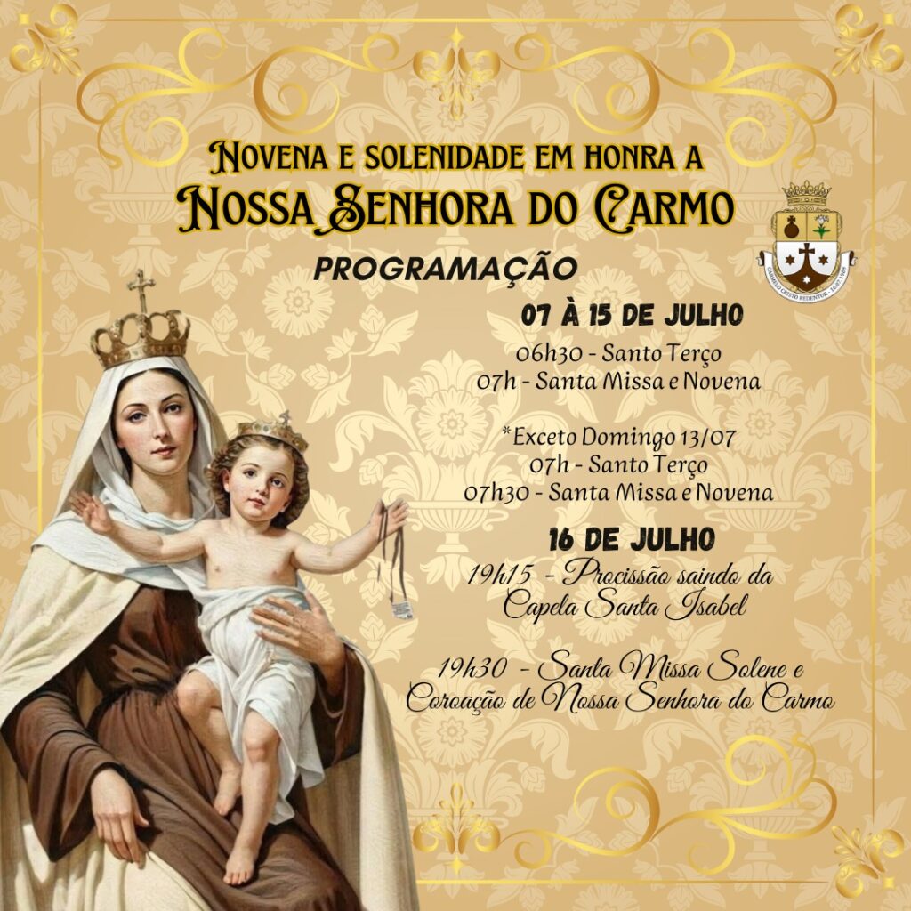 Novena e Solenidade em honra a Nossa Senhora do Carmo