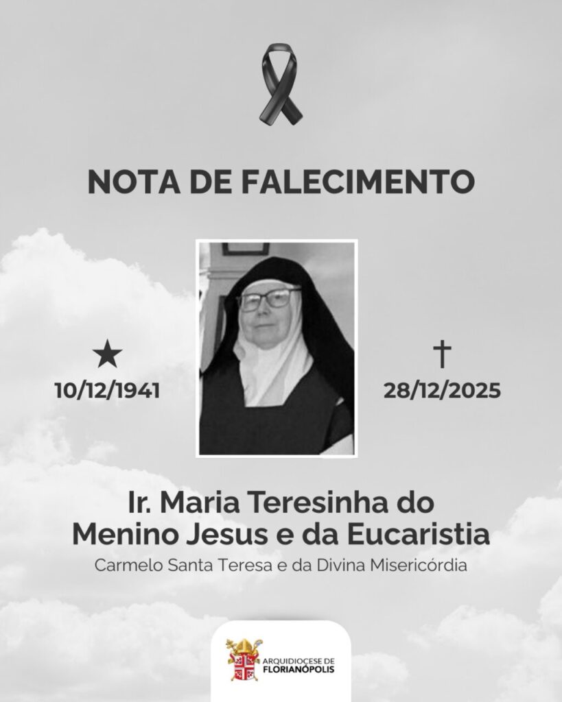 ⚫ NOTA DE FALECIMENTO: Ir. Maria Teresinha do Menino Jesus e da Eucaristia