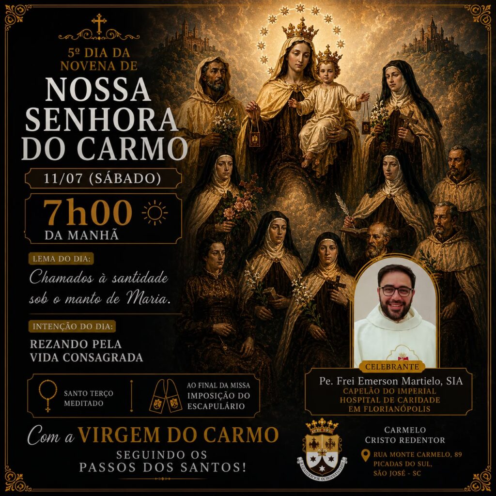 🌹 5º Dia da Novena de Nossa Senhora do Carmo